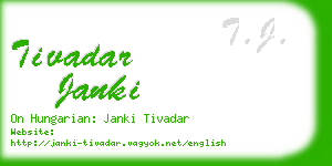 tivadar janki business card